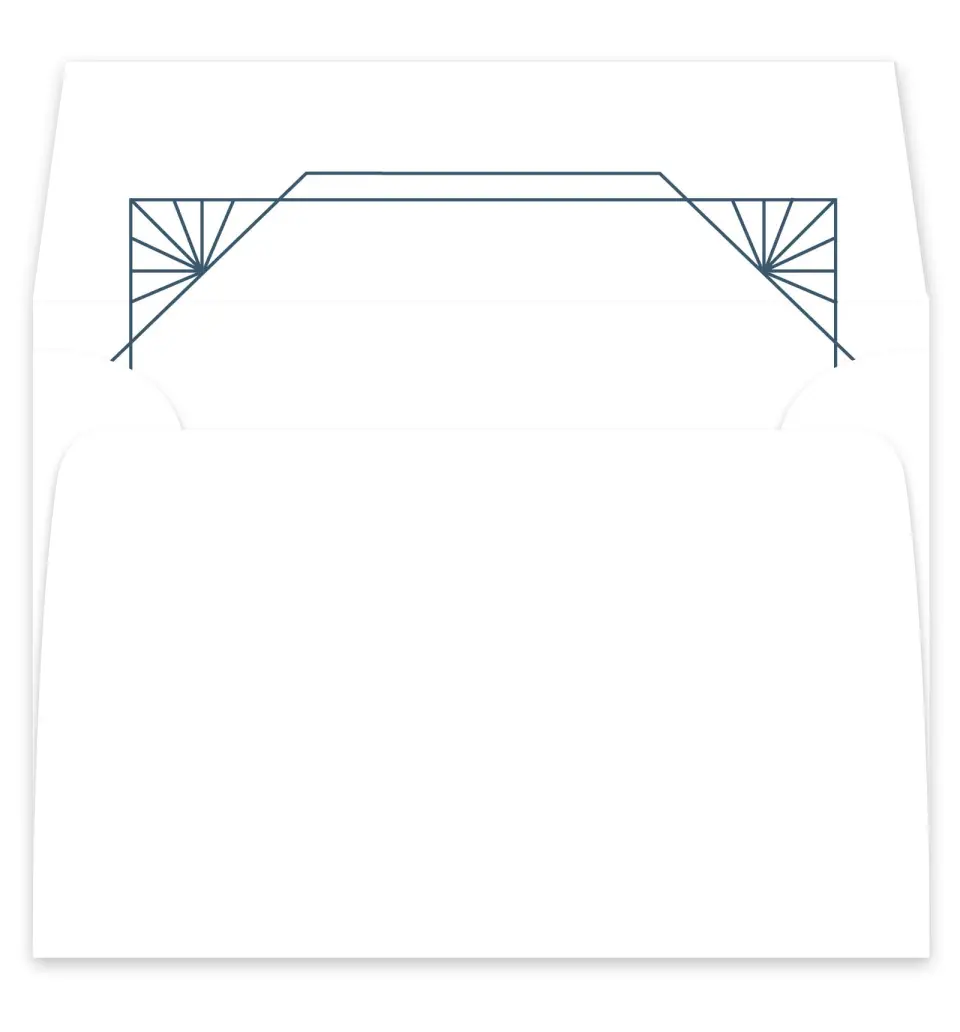 This is a  7¼" x 6⅞" Envelope Liners (ELF) called Mod Deco printed in full color