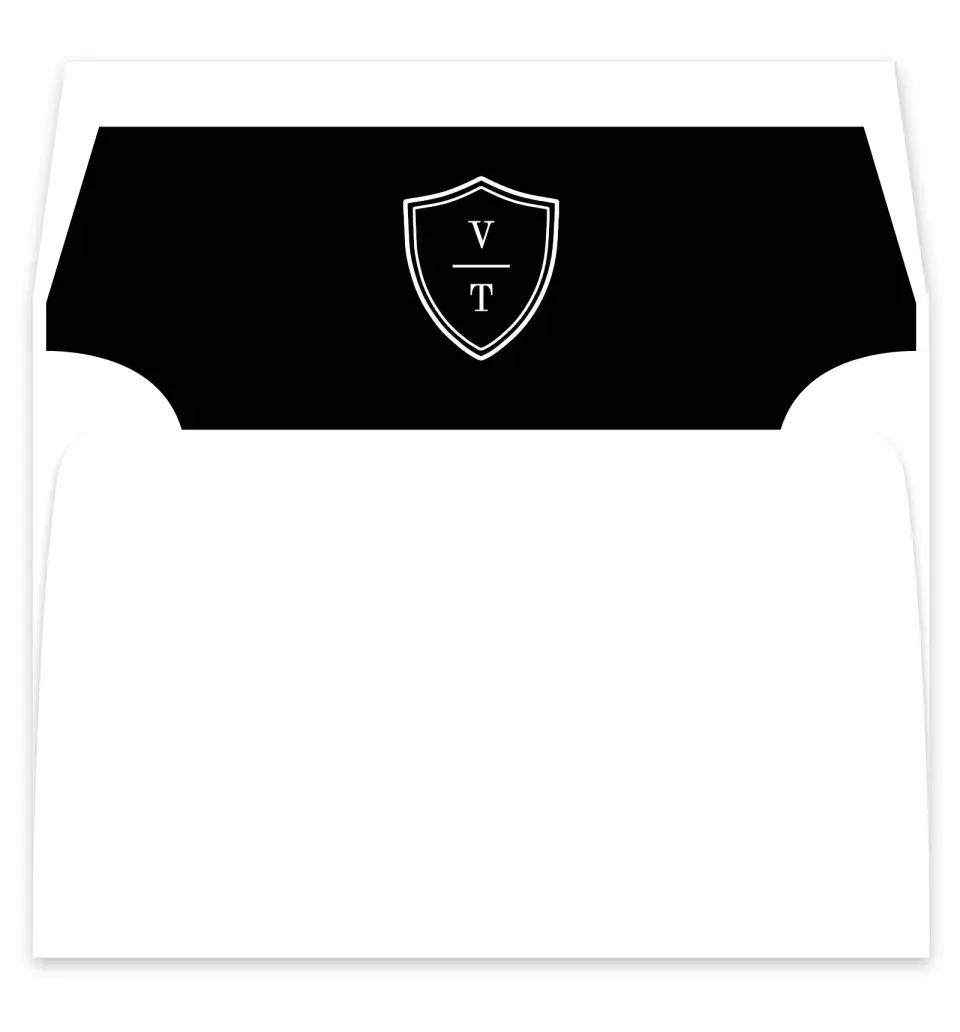 This is a  7¼" x 6⅞" Envelope Liners (ELF) called Shield of Love printed in full color