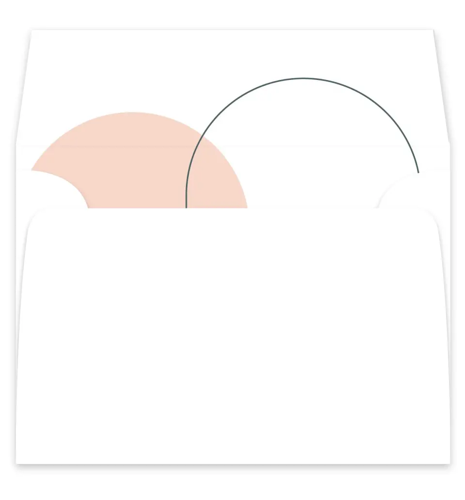 This is a  7¼" x 6⅞" Envelope Liners (ELF) called Mod Shapes printed in full color