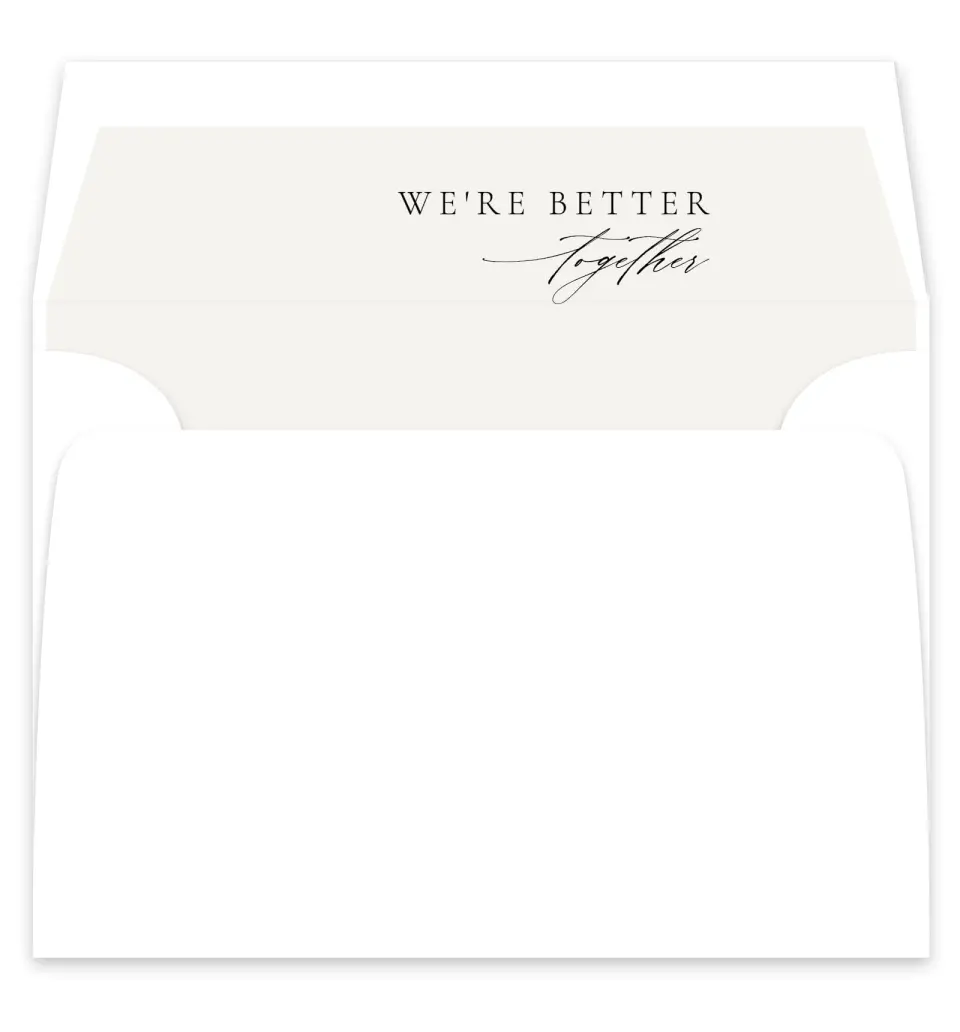 This is a  7¼" x 6⅞" Envelope Liners (ELF) called Simply Elegant printed in full color