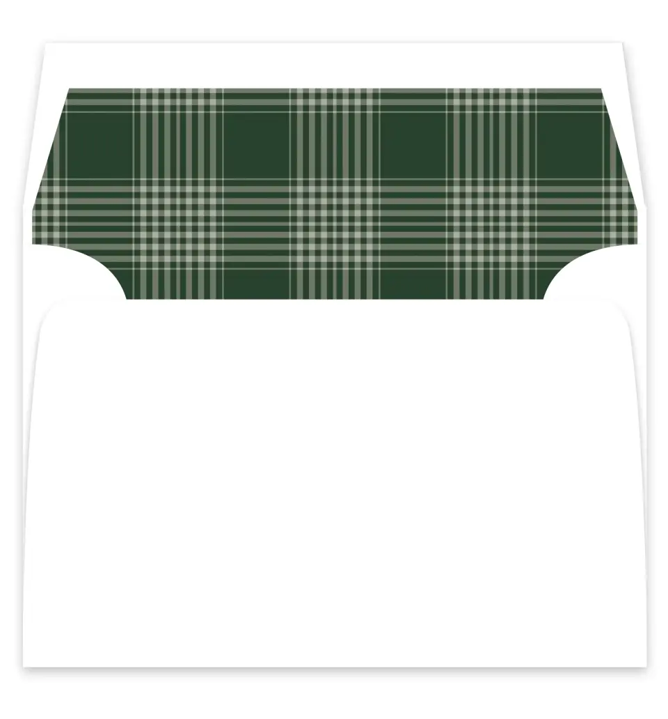 This is a  7¼" x 6⅞" Envelope Liners (ELF) called Festive Celebration printed in full color