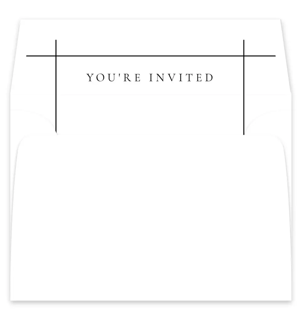 This is a  7¼" x 6⅞" Envelope Liners (ELF) called Modern Trim printed in full color