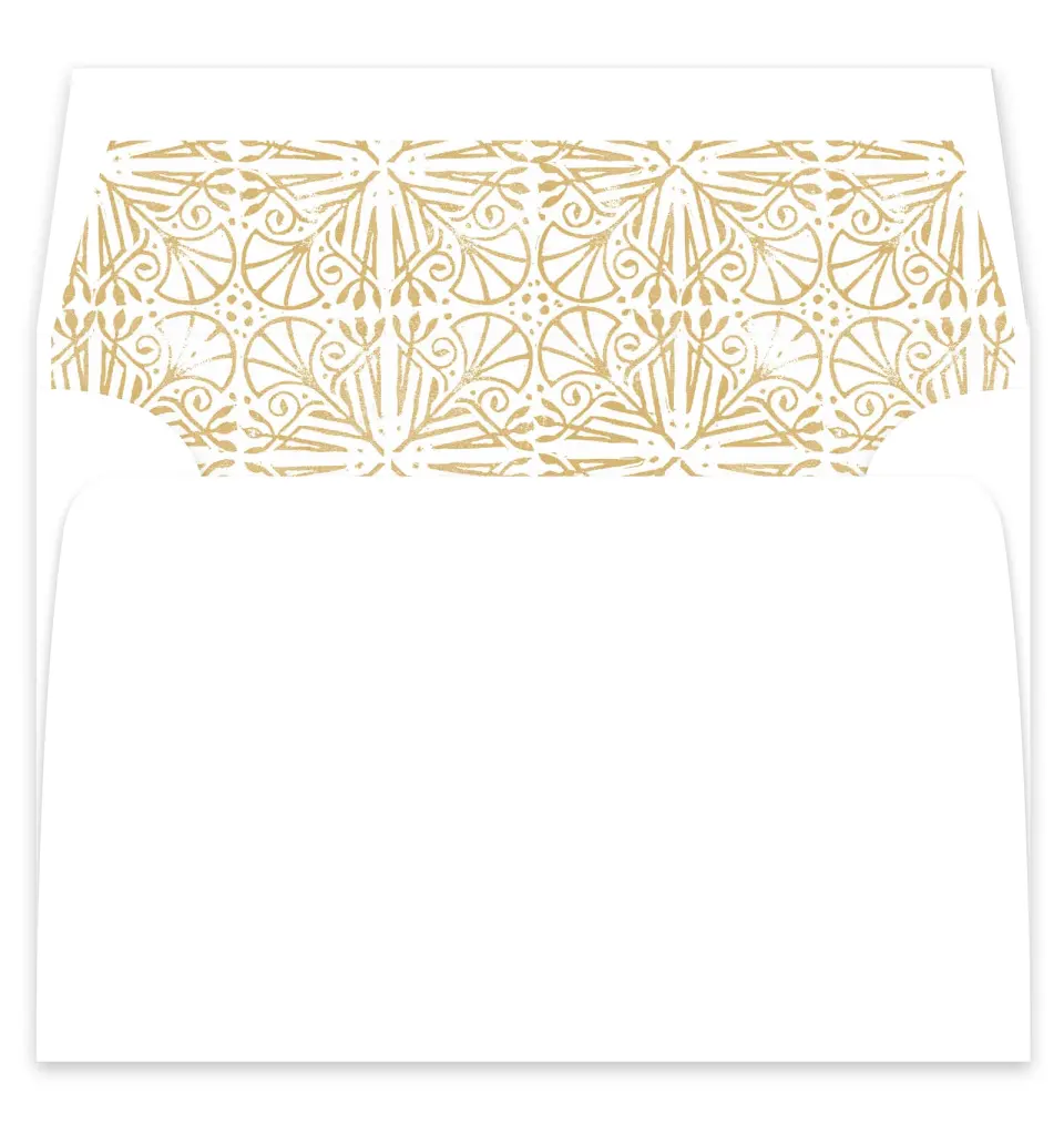 This is a  7¼" x 6⅞" Envelope Liners (ELF) called Decorated Luxury printed in full color