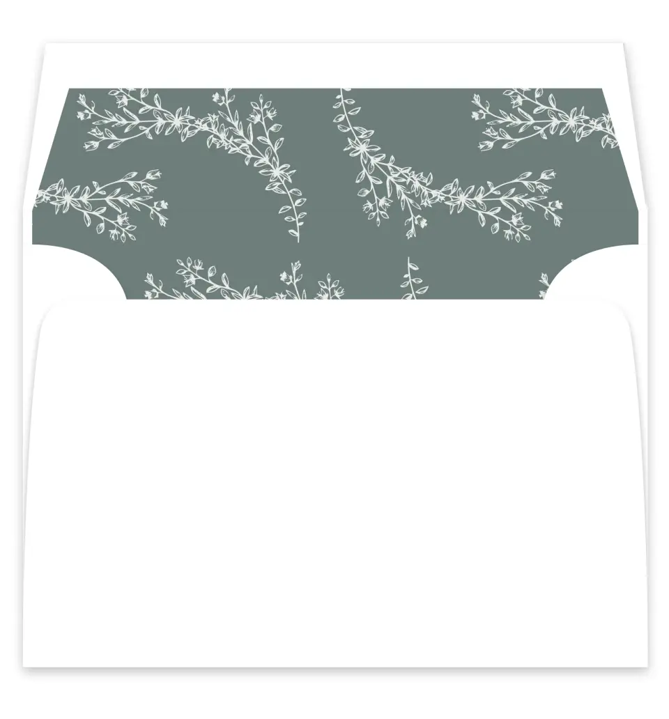 This is a  7¼" x 6⅞" Envelope Liners (ELF) called Timeless Order printed in full color