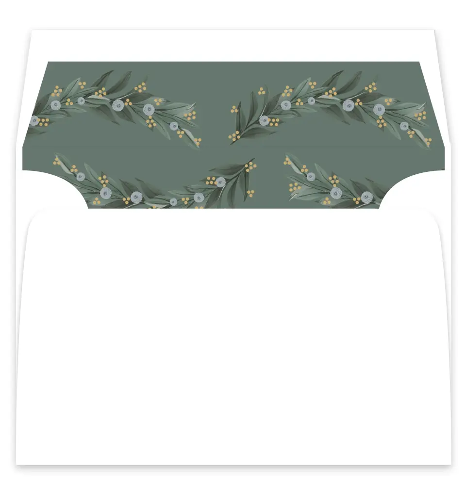This is a  7¼" x 6⅞" Envelope Liners (ELF) called Majestic Love printed in full color