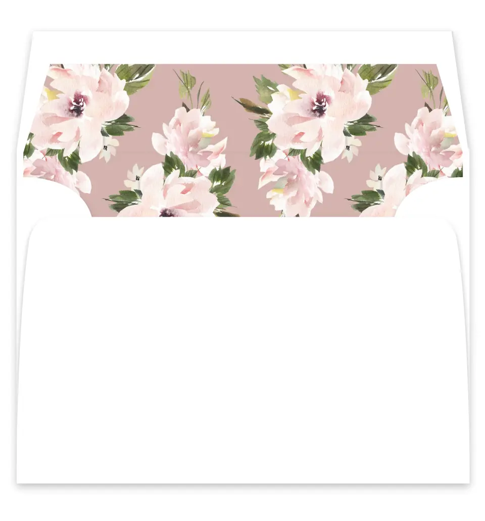 This is a  7¼" x 6⅞" Envelope Liners (ELF) called Sweet Floral printed in full color