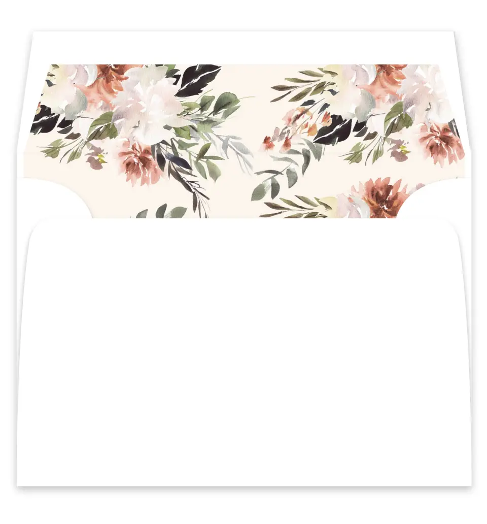 This is a  7¼" x 6⅞" Envelope Liners (ELF) called Natural Love printed in full color