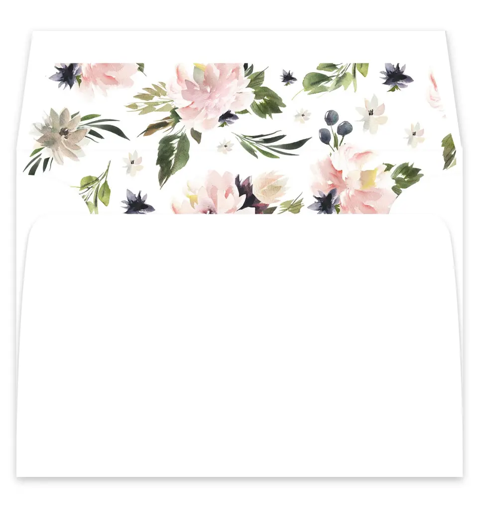 This is a  7¼" x 6⅞" Envelope Liners (ELF) called Natural Floral printed in full color