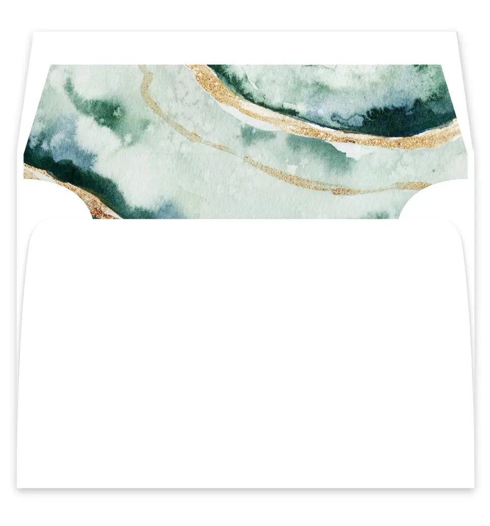 This is a  7¼" x 6⅞" Envelope Liners (ELF) called Rich Structure printed in full color