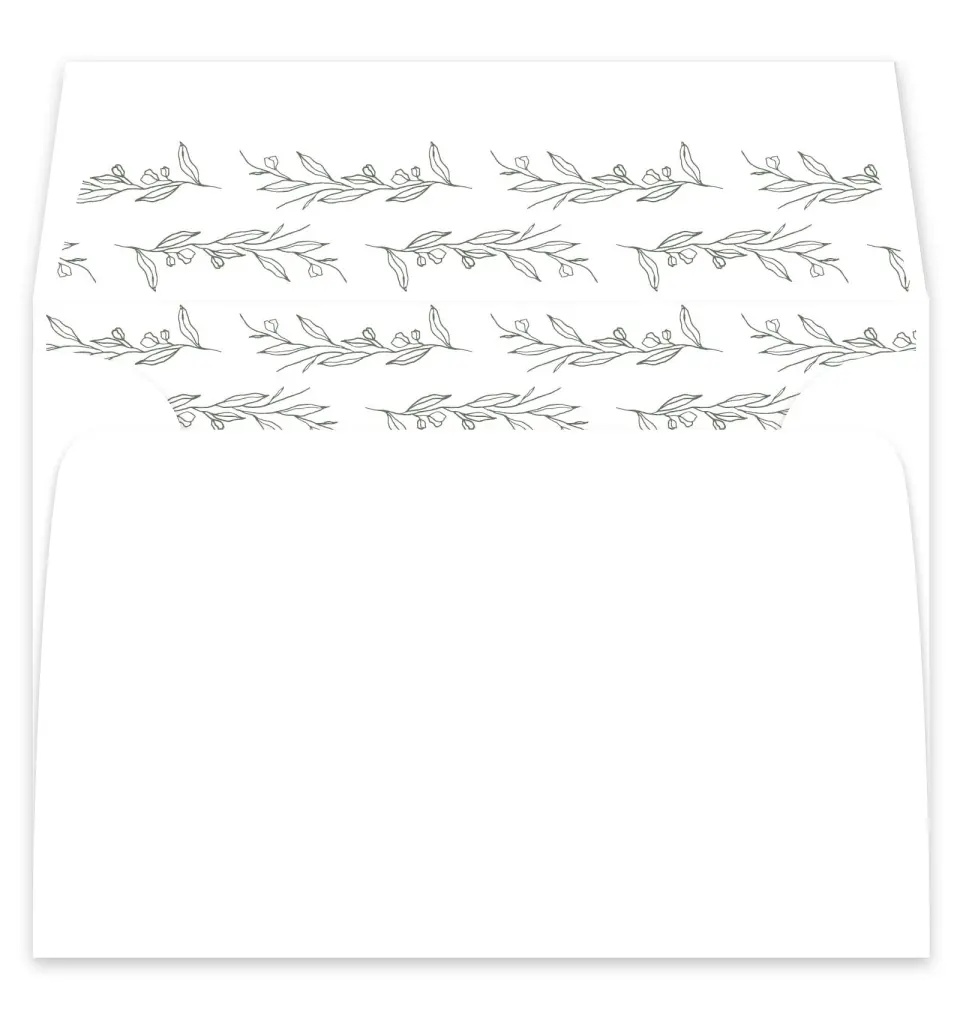 This is a  7¼" x 6⅞" Envelope Liners (ELF) called Sweet & Neat printed in full color