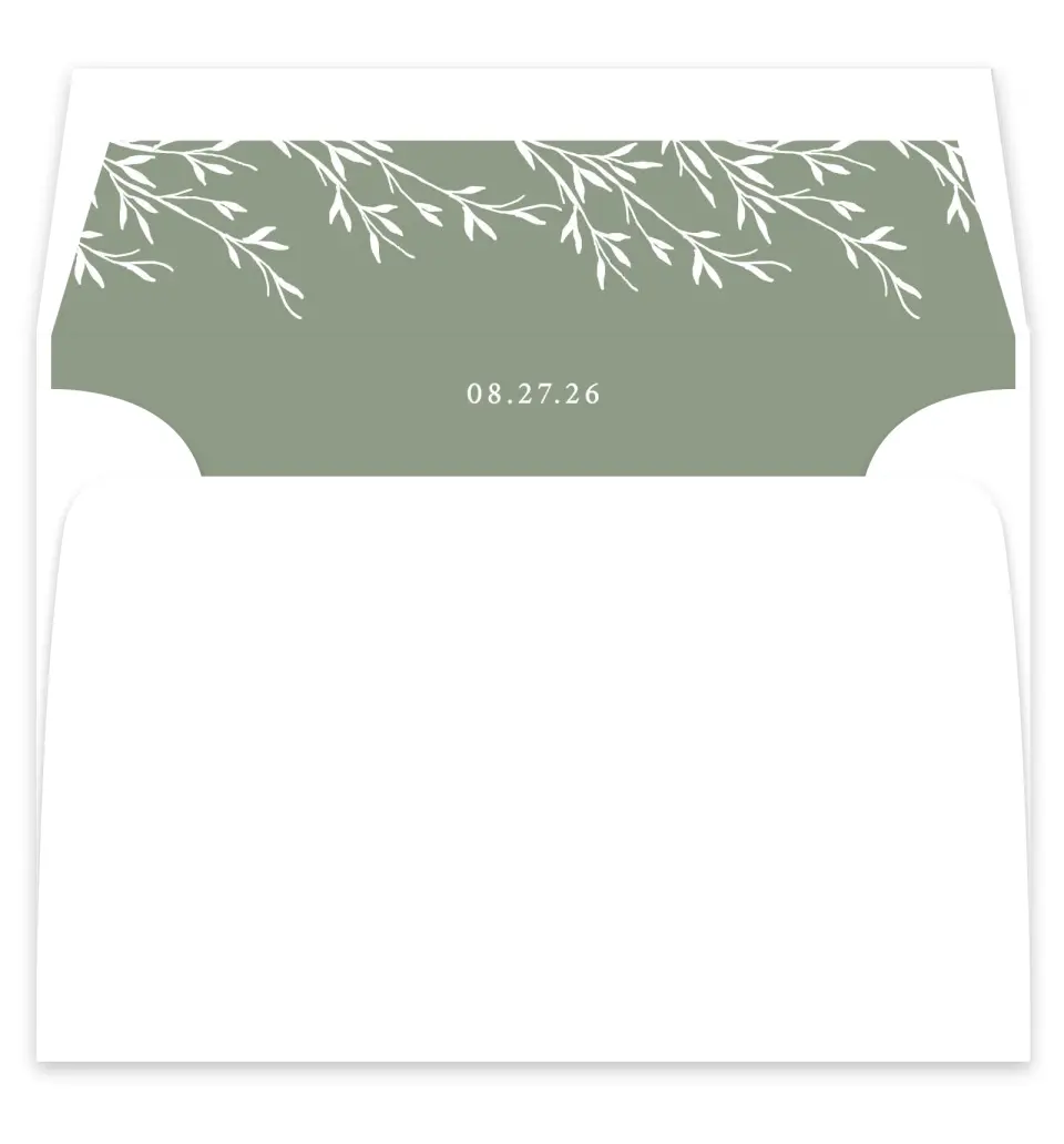 This is a  7¼" x 6⅞" Envelope Liners (ELF) called Bright Greens printed in full color