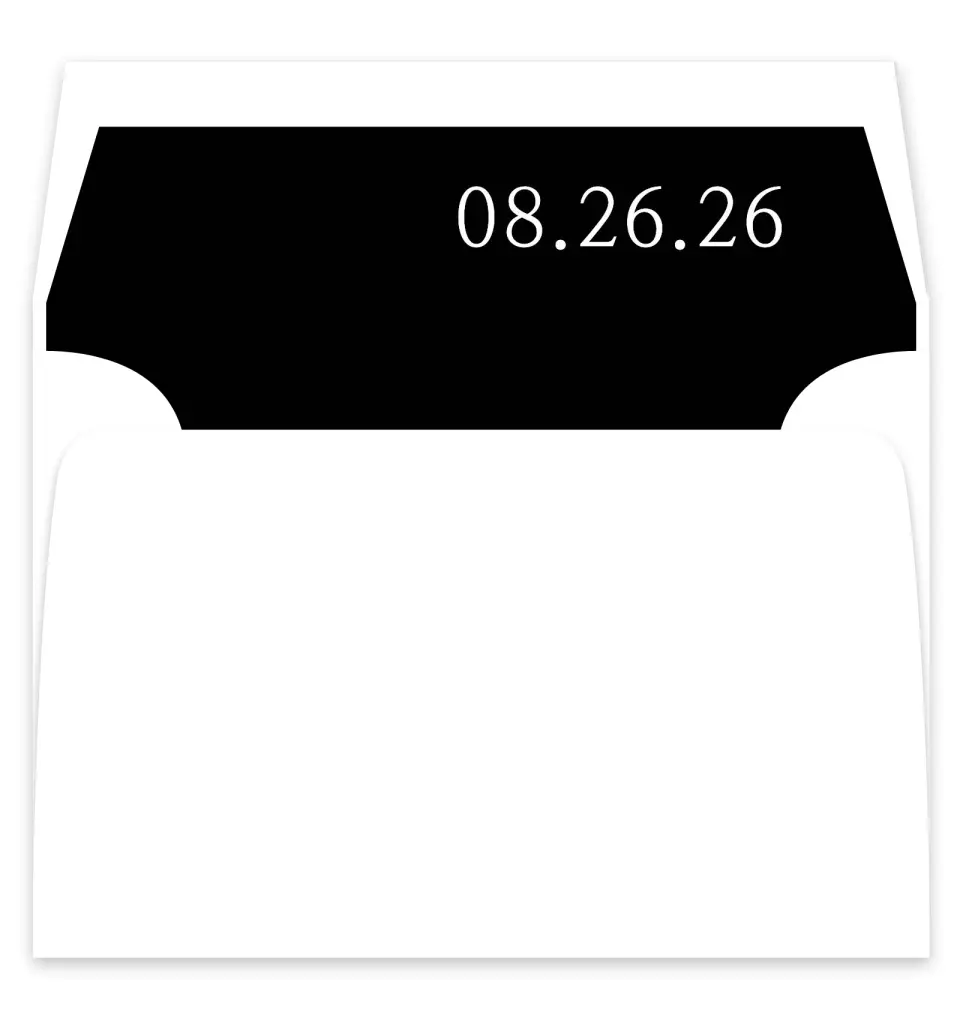 This is a  7¼" x 6⅞" Envelope Liners (ELF) called Bold Composition printed in full color