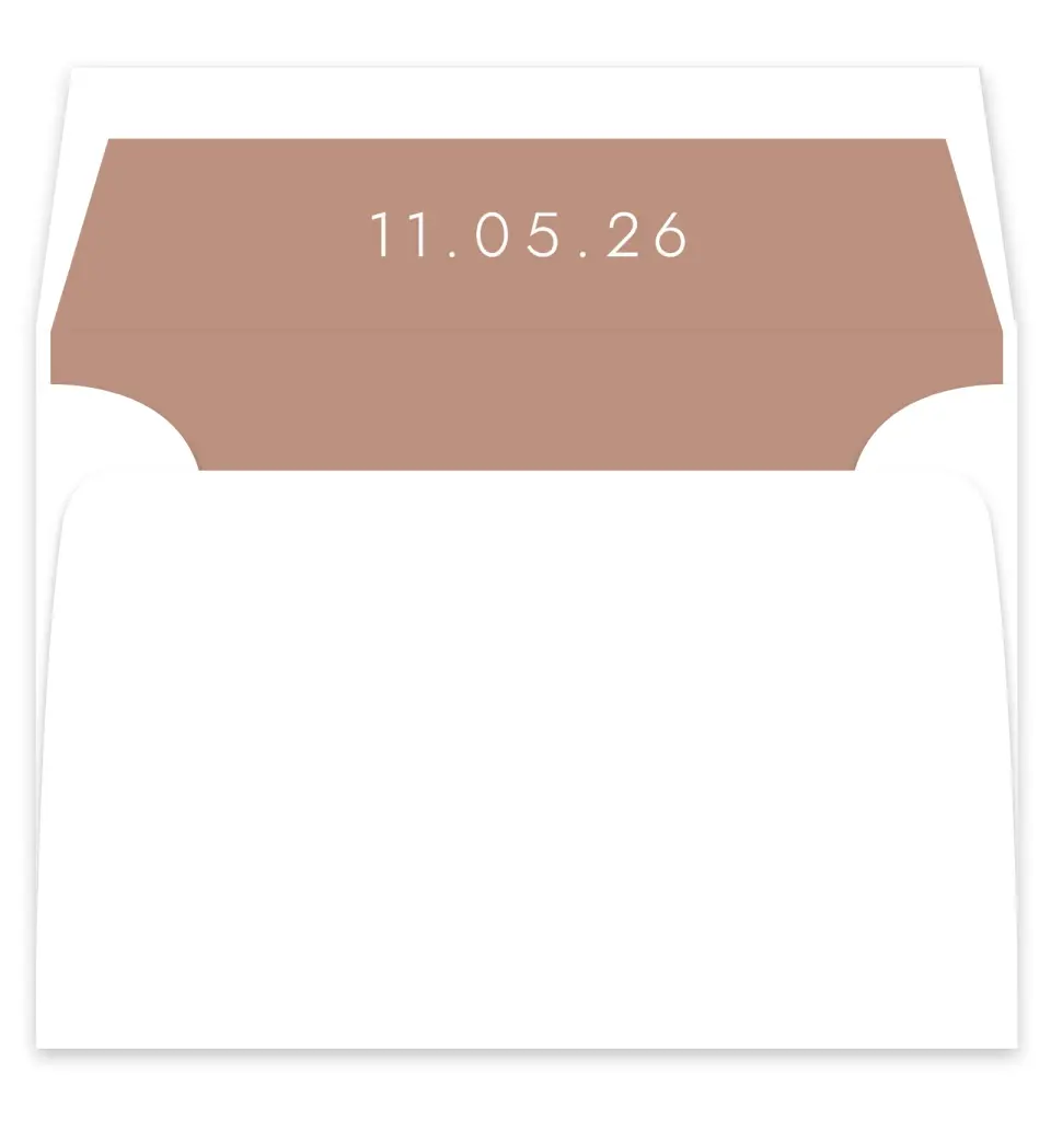 This is a  7¼" x 6⅞" Envelope Liners (ELF) called Stacked Pair printed in full color