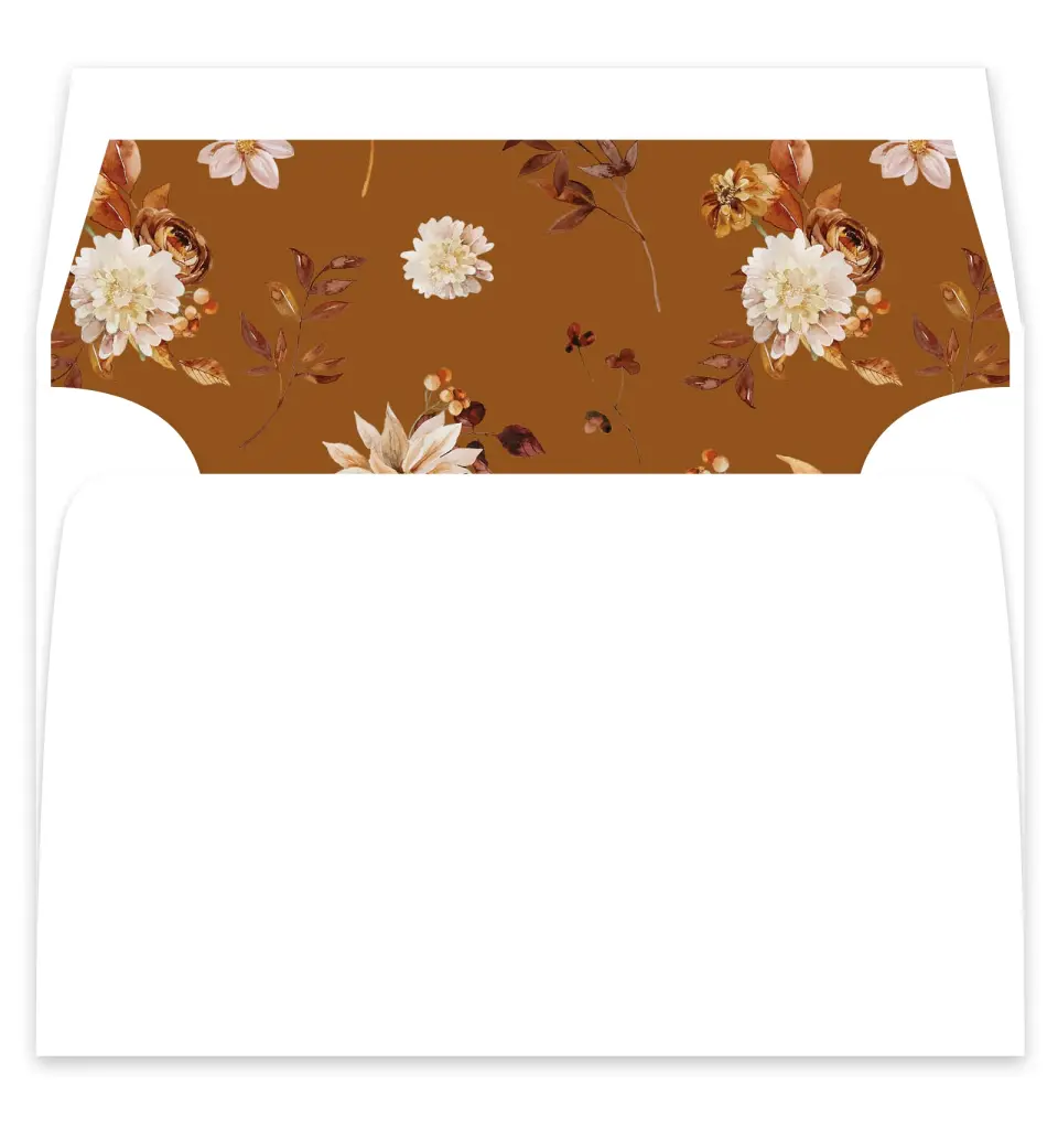 This is a  7¼" x 6⅞" Envelope Liners (ELF) called Country Blooms printed in full color