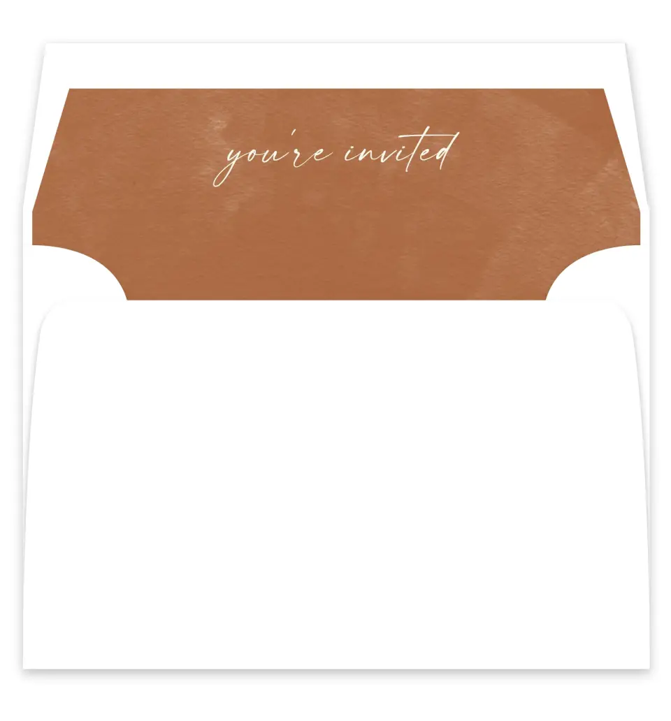 This is a  7¼" x 6⅞" Envelope Liners (ELF) called Sandy Fronds printed in full color