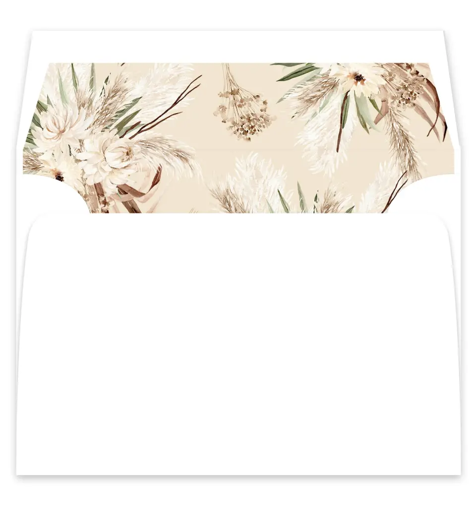 This is a  7¼" x 6⅞" Envelope Liners (ELF) called Natural Boho printed in full color