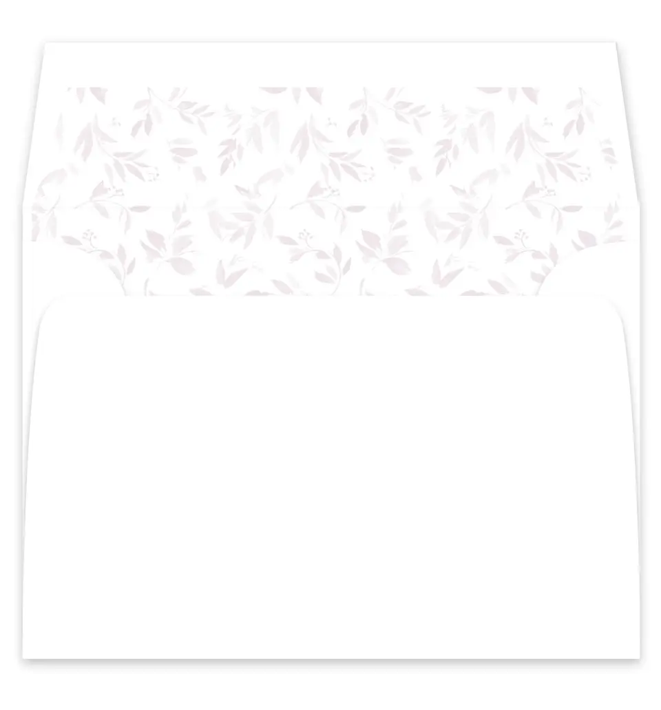 This is a  7¼" x 6⅞" Envelope Liners (ELF) called Lush Leaves printed in full color