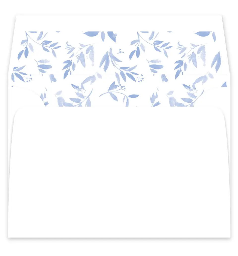 This is a  7¼" x 6⅞" Envelope Liners (ELF) called Soft Botanics printed in full color