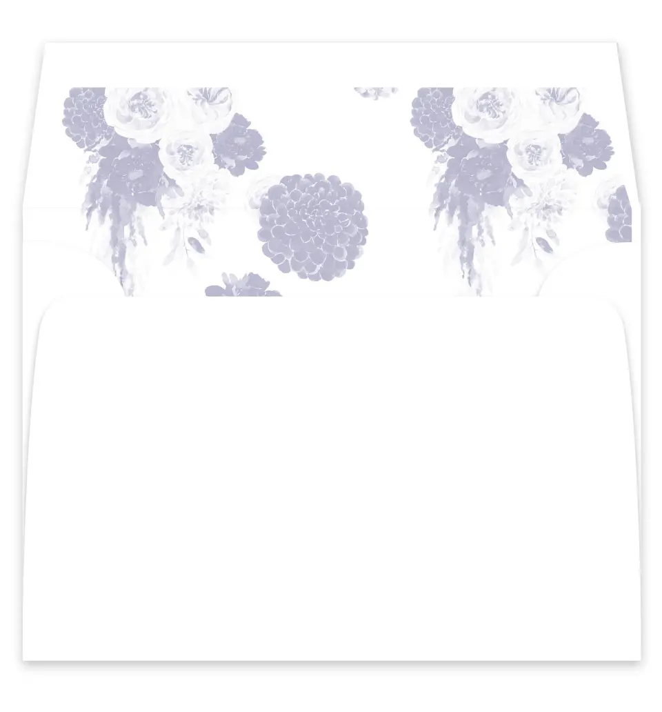 This is a  7¼" x 6⅞" Envelope Liners (ELF) called Sweet Botanical printed in full color