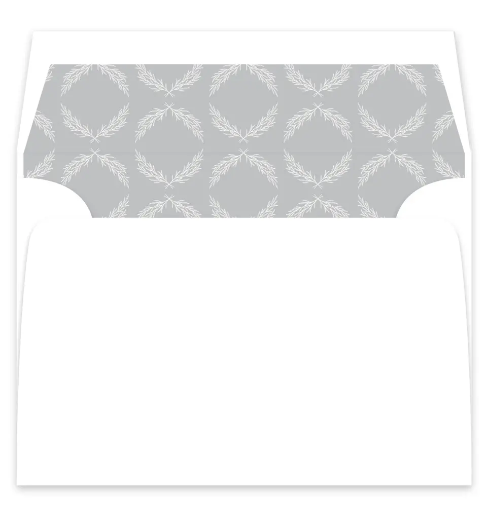 This is a  7¼" x 6⅞" Envelope Liners (ELF) called Soft Sprig printed in full color