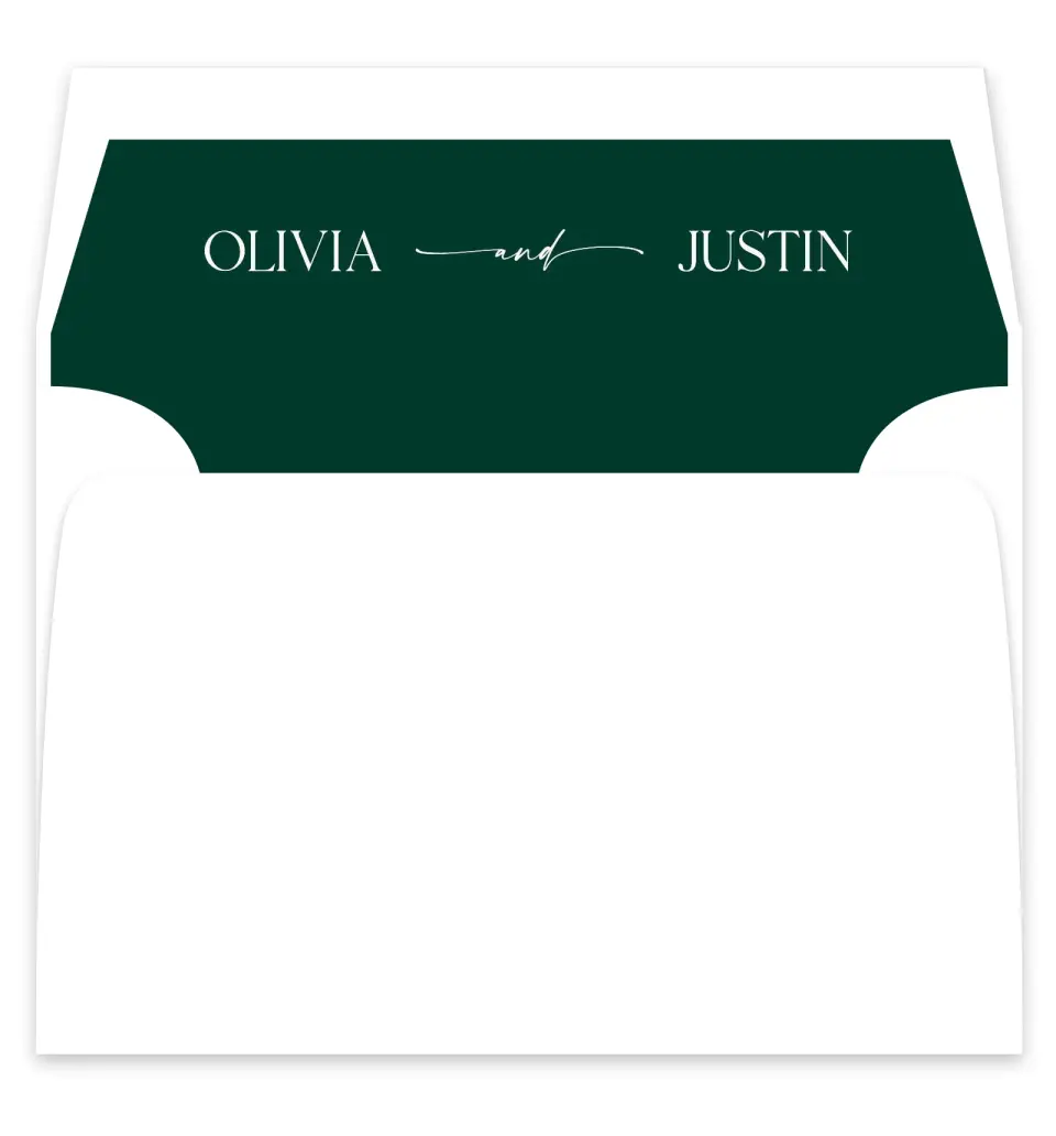 This is a  7¼" x 6⅞" Envelope Liners (ELF) called The Olivia printed in full color
