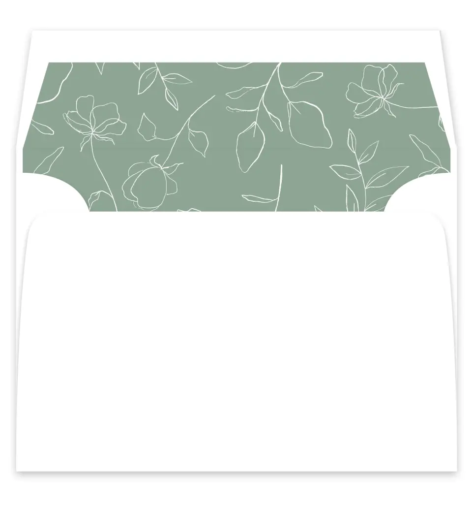 This is a  7¼" x 6⅞" Envelope Liners (ELF) called The Sadie printed in full color
