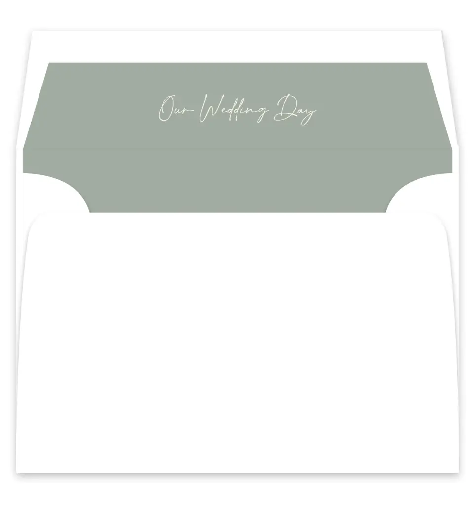 This is a  7¼" x 6⅞" Envelope Liners (ELF) called Elegant Lines printed in full color
