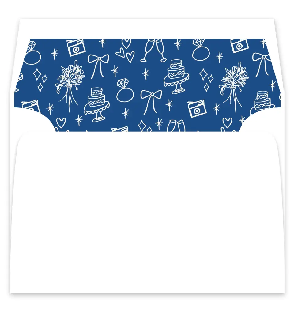 This is a  7¼" x 6⅞" Envelope Liners (ELF) called Drawn To You printed in full color