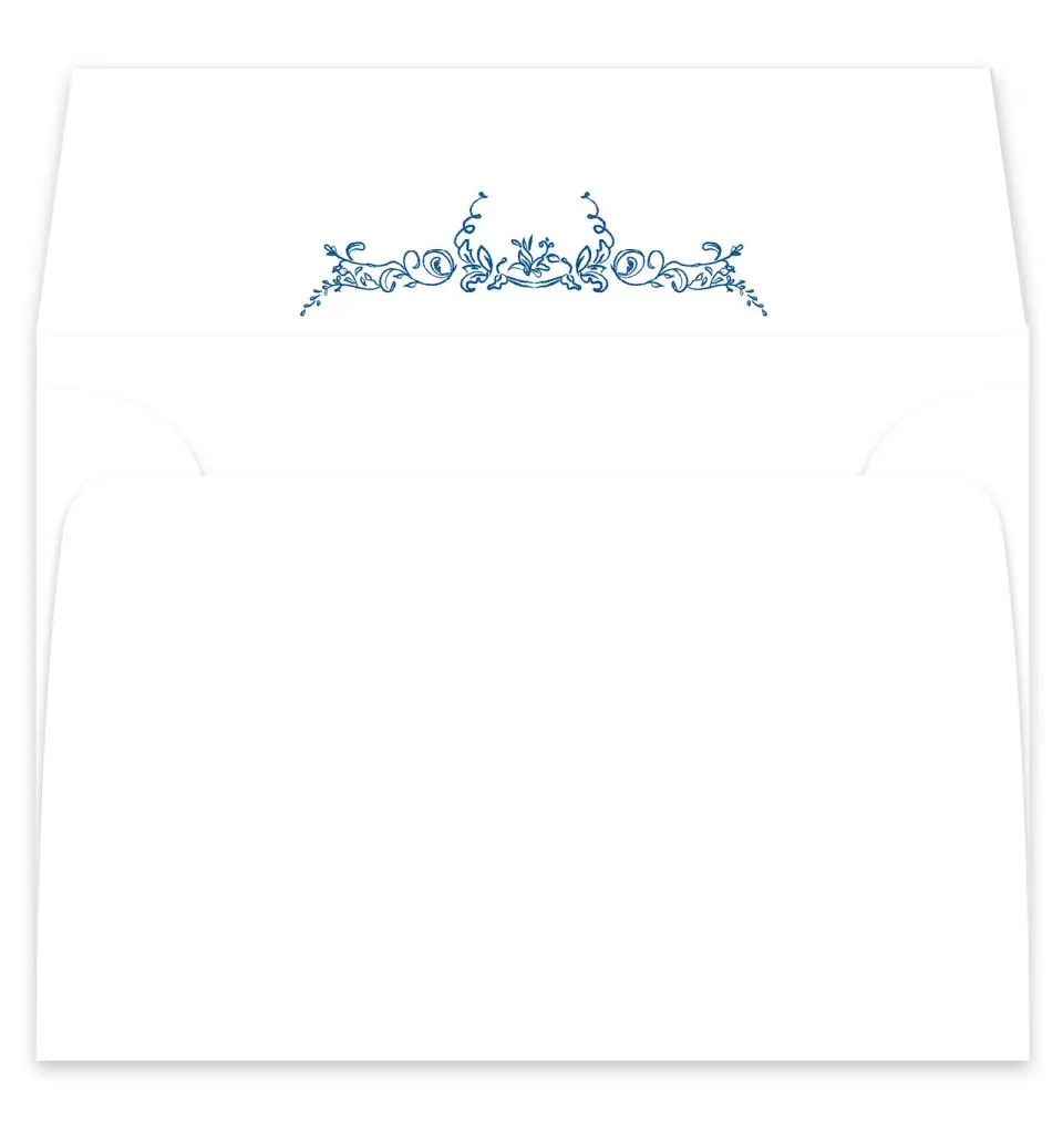 This is a  7¼" x 6⅞" Envelope Liners (ELF) called Ornamental Elegance printed in full color