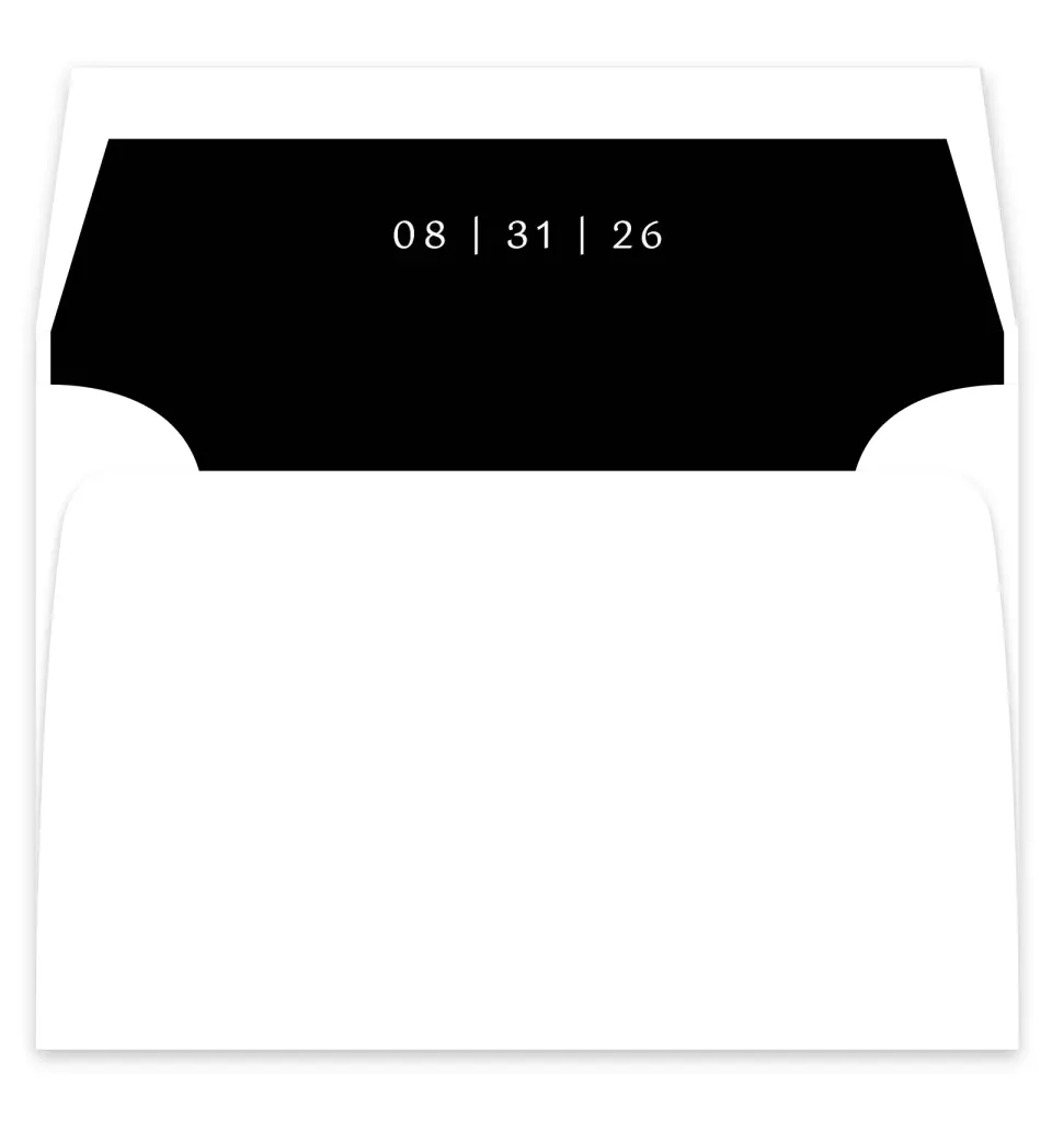 This is a  7¼" x 6⅞" Envelope Liners (ELF) called Scripted Love printed in full color