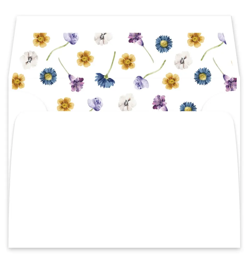 This is a  7¼" x 6⅞" Envelope Liners (ELF) called Wildest Dream printed in full color