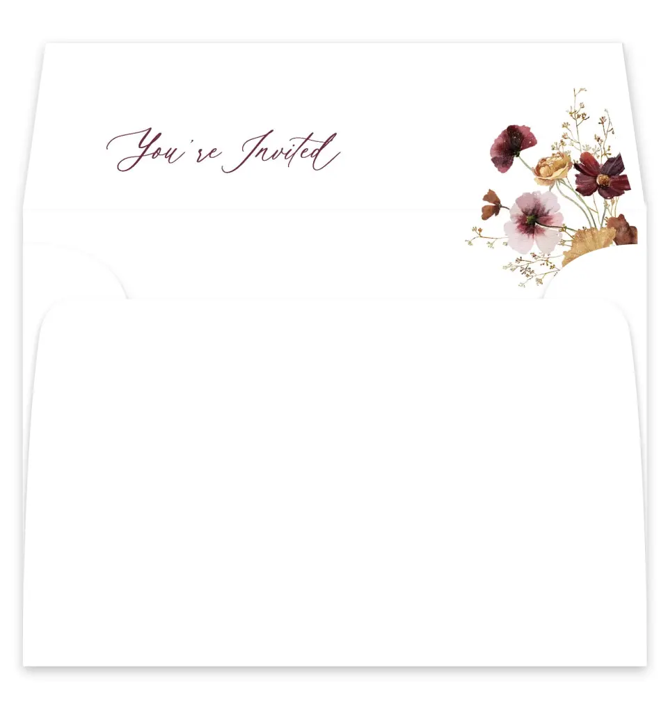 This is a  7¼" x 6⅞" Envelope Liners (ELF) called Harvest Meadows printed in full color