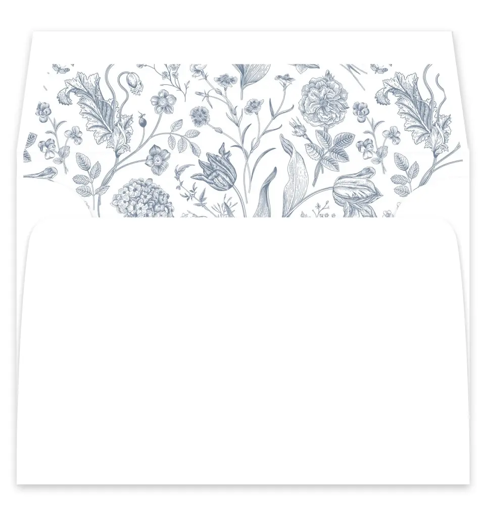 This is a  7¼" x 6⅞" Envelope Liners (ELF) called The Gabriella printed in full color