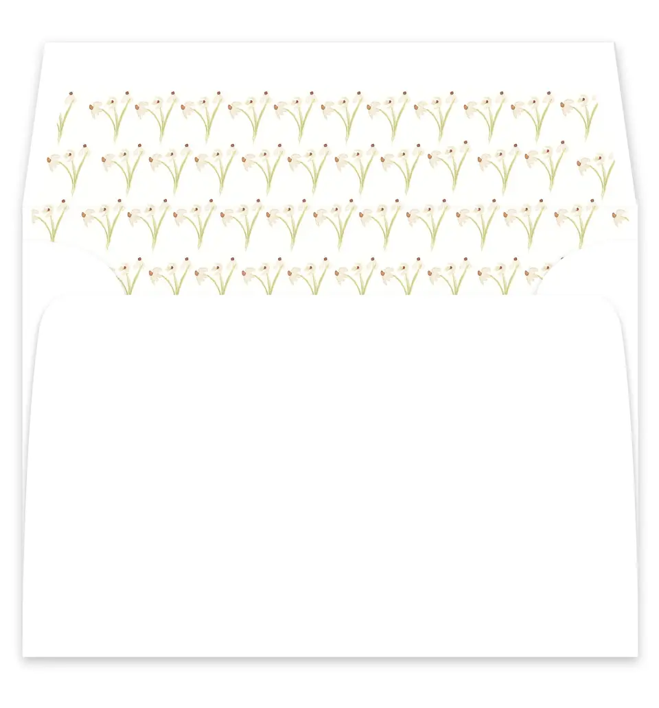 This is a  7¼" x 6⅞" Envelope Liners (ELF) called Forever in Bloom printed in full color