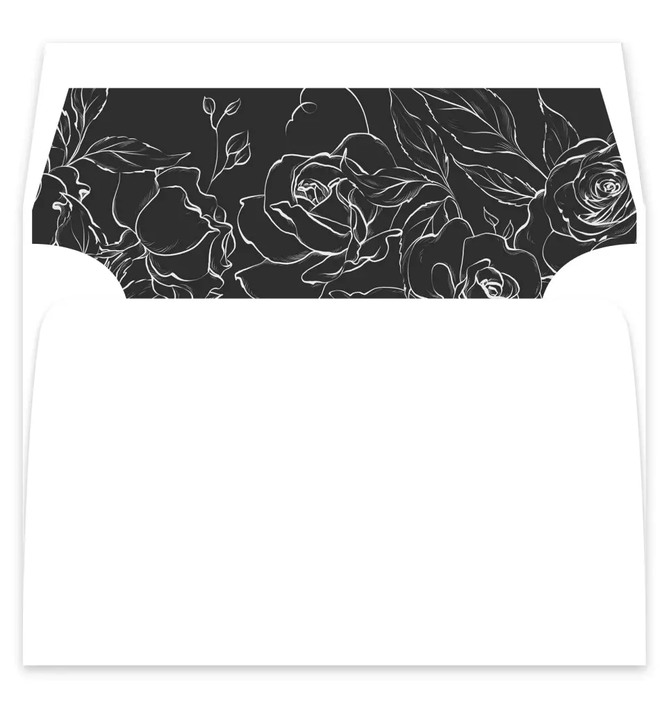 This is a  7¼" x 6⅞" Envelope Liners (ELF) called The Anabelle printed in full color