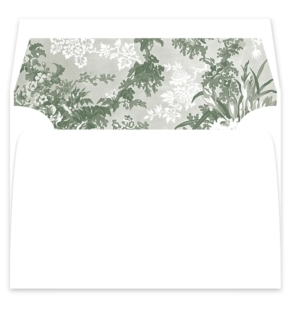 This is a  7¼" x 6⅞" Envelope Liners (ELF) called Elegant Frame printed in full color