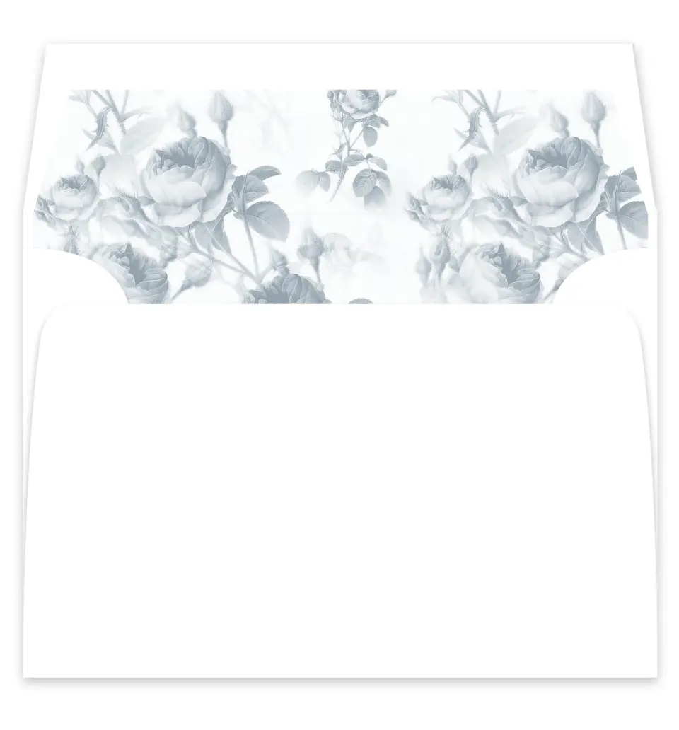 This is a  7¼" x 6⅞" Envelope Liners (ELF) called Flowering Frame printed in full color