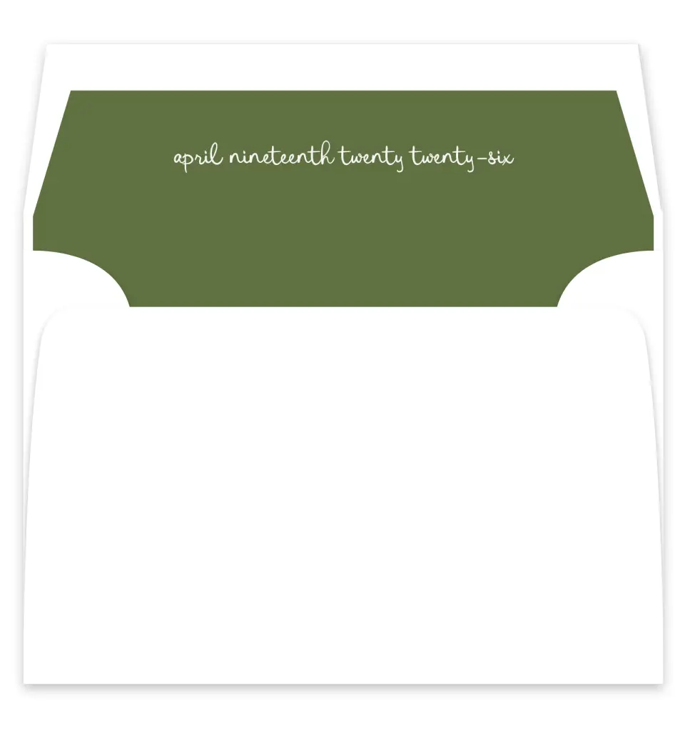 This is a  7¼" x 6⅞" Envelope Liners (ELF) called Sweet Woodland printed in full color