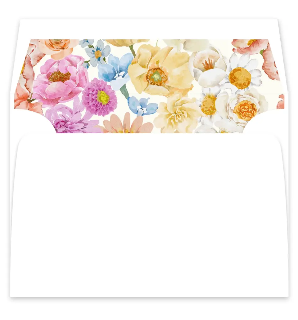 This is a  7¼" x 6⅞" Envelope Liners (ELF) called Lovey-Dovey printed in full color