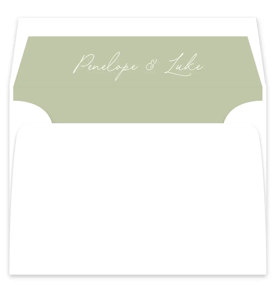 This is a  7¼" x 6⅞" Envelope Liners (ELF) called The Penelope printed in full color
