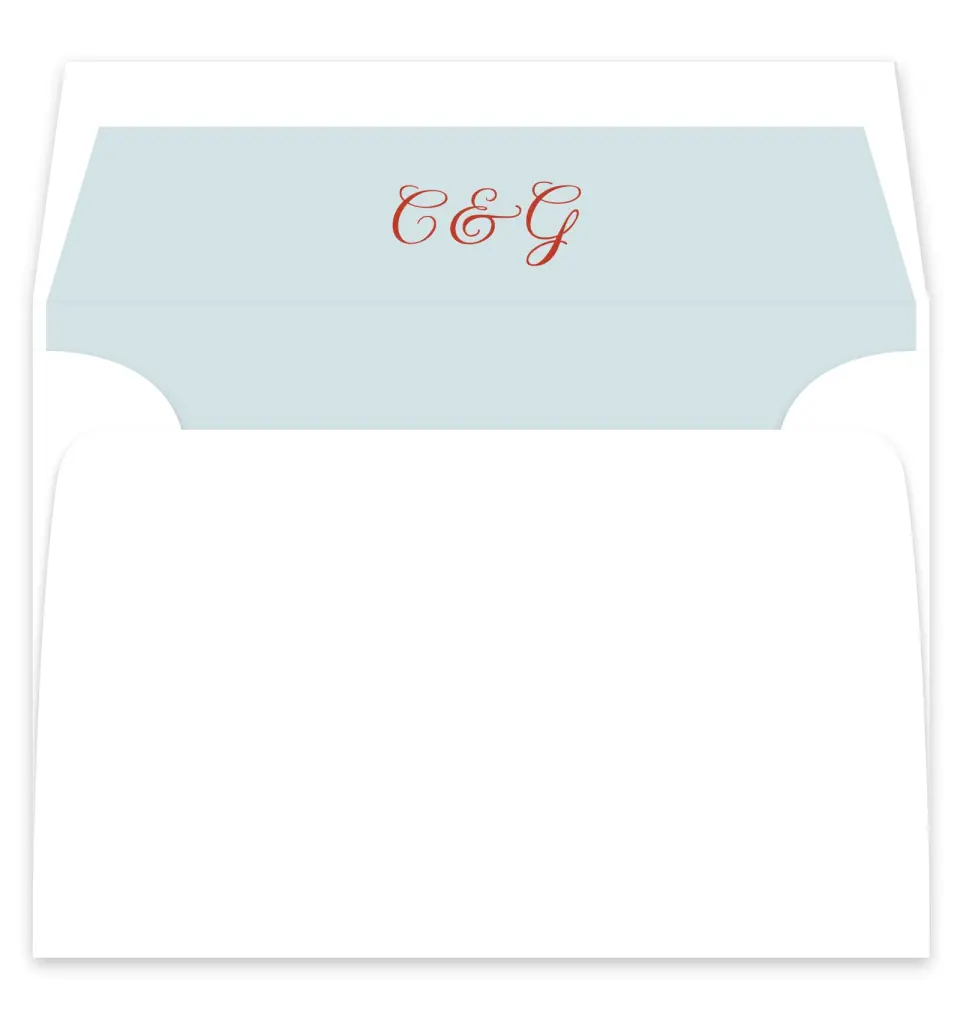 This is a  7¼" x 6⅞" Envelope Liners (ELF) called Mod Elegance printed in full color