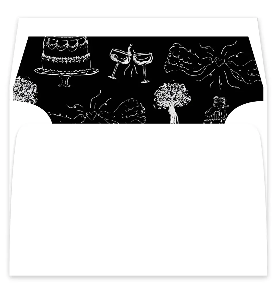 This is a  7¼" x 6⅞" Envelope Liners (ELF) called Mi Amor printed in full color
