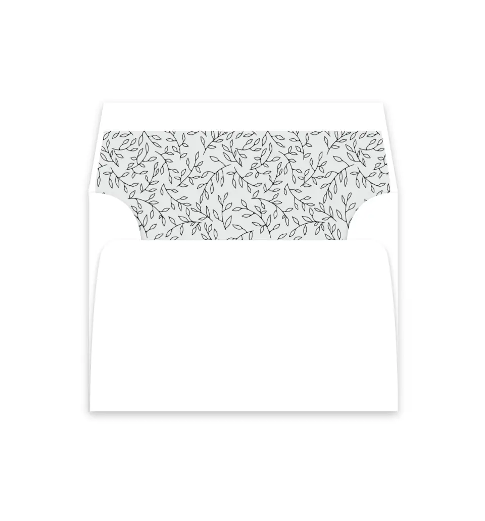 This is a  4⅞" x 4.563" Envelope Liners (ELM) called Naturally Leaves printed in full color