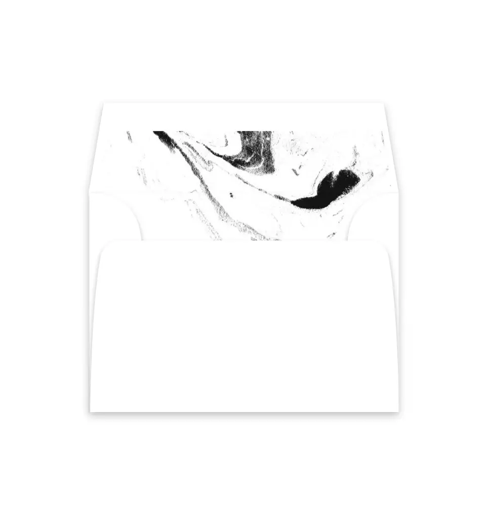 This is a  4⅞" x 4.563" Envelope Liners (ELM) called Elegant Marble printed in full color
