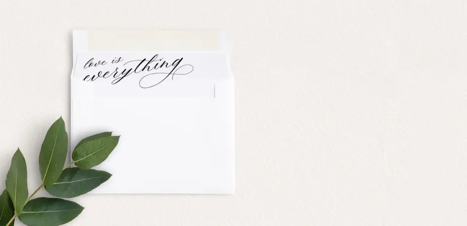 Envelope Liner inside Envelope