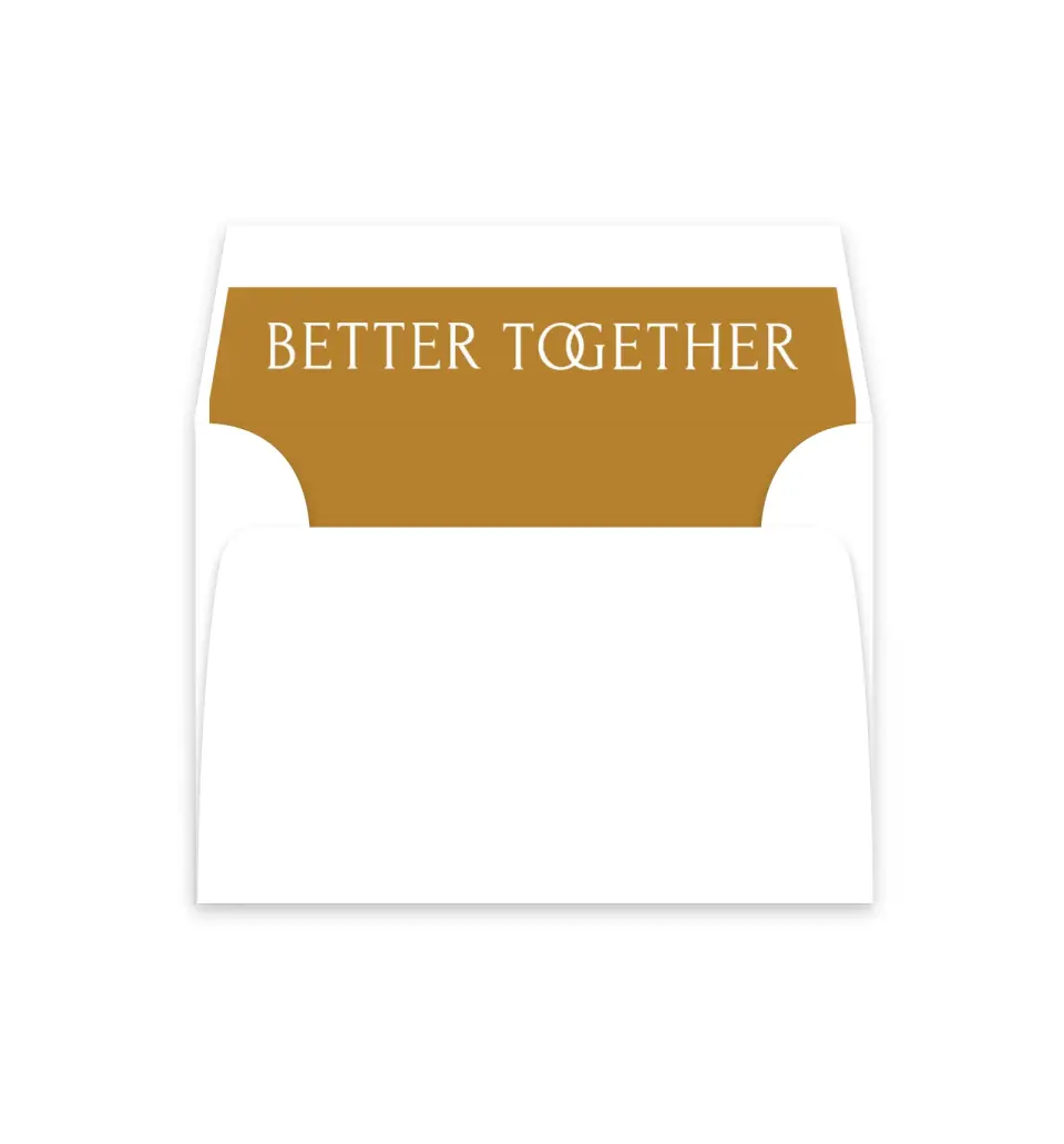 This is a  4⅞" x 4.563" Envelope Liners (ELM) called Joined Together printed in full color