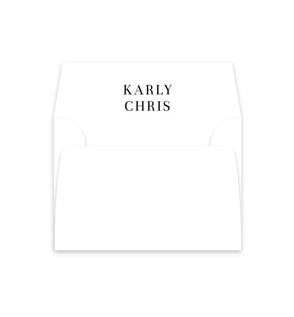 This is a  4⅞" x 4.563" Envelope Liners (ELM) called Modern Love Box printed in full color