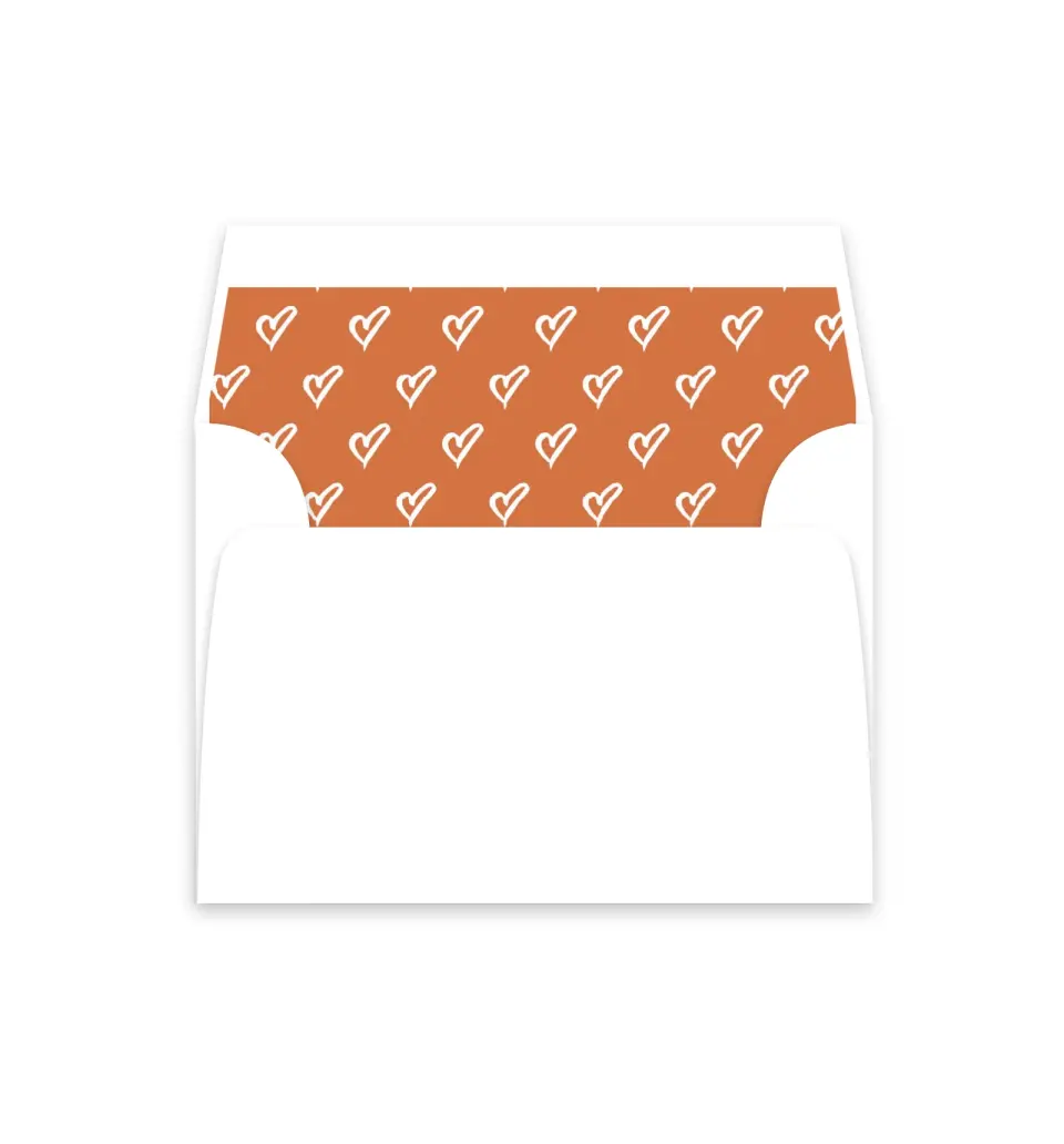 This is a  4⅞" x 4.563" Envelope Liners (ELM) called Celebrate Love printed in full color