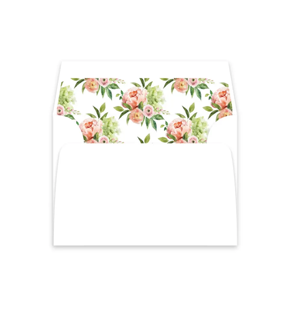 This is a  4⅞" x 4.563" Envelope Liners (ELM) called Elegant Unity printed in full color
