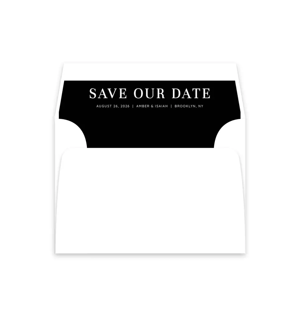 This is a  4⅞" x 4.563" Envelope Liners (ELM) called Meant to Be printed in full color